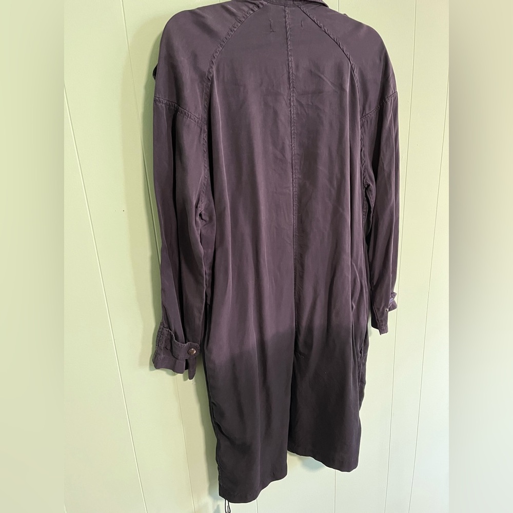 NWT BLANK NYC Dip Dye Dual Tone Gray Black Trench Coat Open Tunic Women'… - Picture 10 of 16